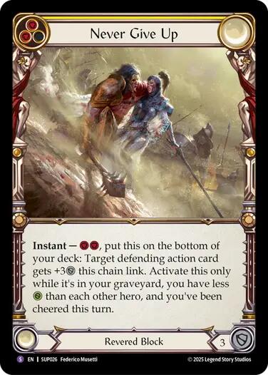 Never Give Up [SUP026] (Super Slam)  Rainbow Foil | Gamers Paradise