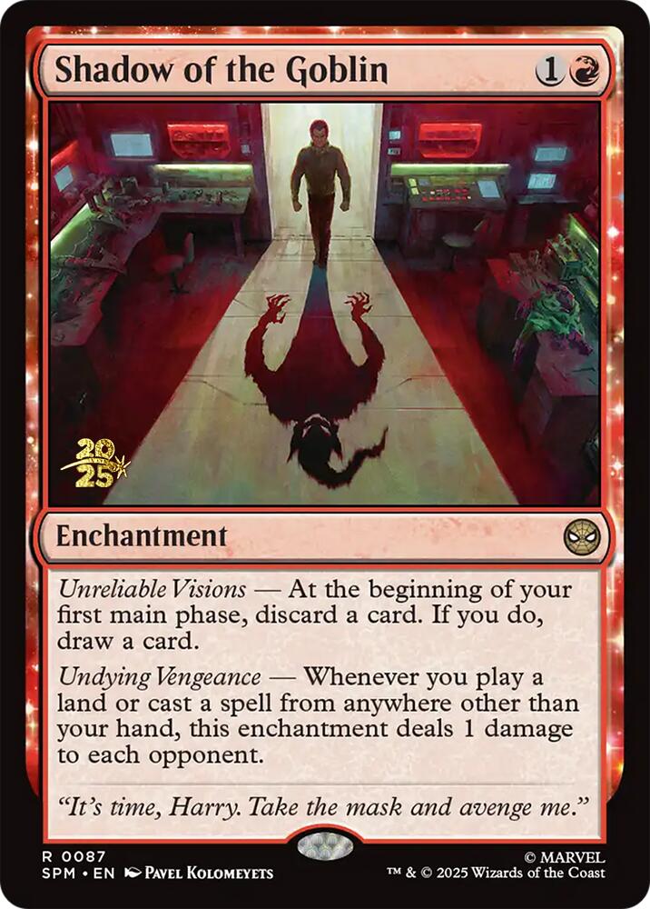 Shadow of the Goblin [Marvel's Spider-Man Prerelease Promos] | Gamers Paradise