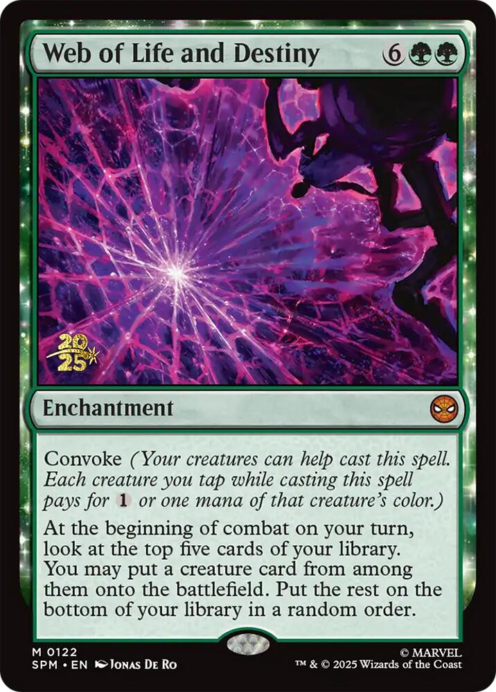 Web of Life and Destiny [Marvel's Spider-Man Prerelease Promos] | Gamers Paradise