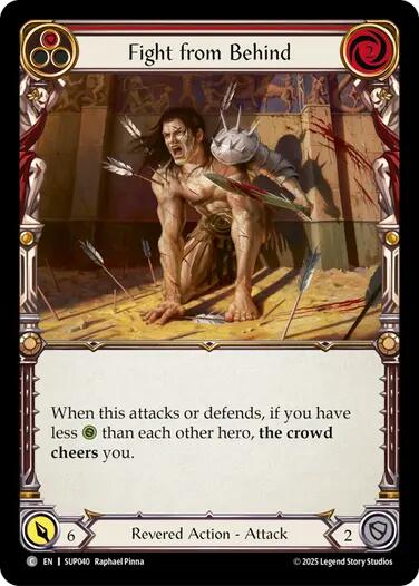 Fight from Behind (Red) [SUP040] (Super Slam)  Rainbow Foil | Gamers Paradise
