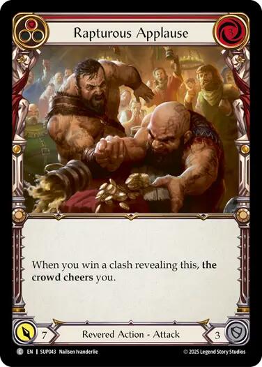 Rapturous Applause (Red) [SUP043] (Super Slam)  Rainbow Foil | Gamers Paradise