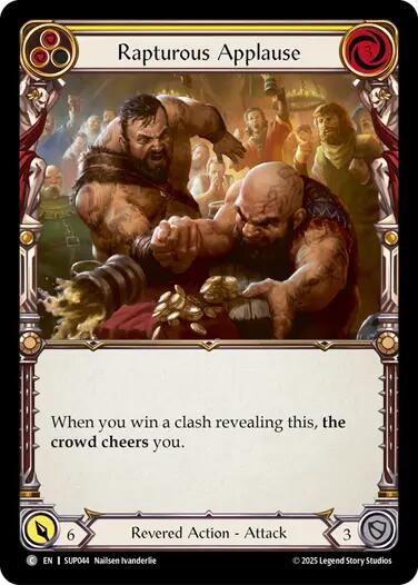 Rapturous Applause (Yellow) [SUP044] (Super Slam)  Rainbow Foil | Gamers Paradise