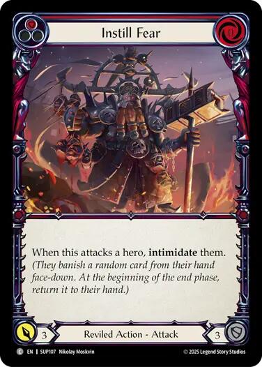 Instill Fear (Red) [SUP107] (Super Slam)  Rainbow Foil | Gamers Paradise