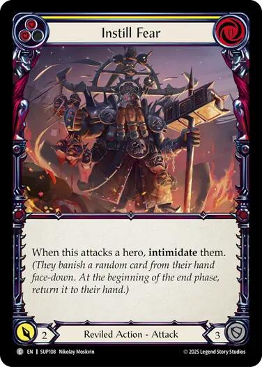 Instill Fear (Yellow) [SUP108] (Super Slam)  Rainbow Foil | Gamers Paradise