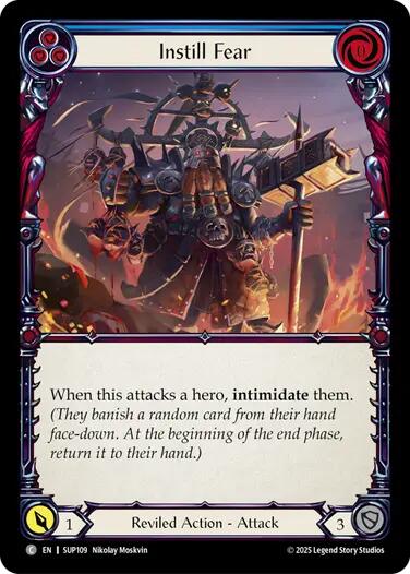 Instill Fear (Blue) [SUP109] (Super Slam)  Rainbow Foil | Gamers Paradise