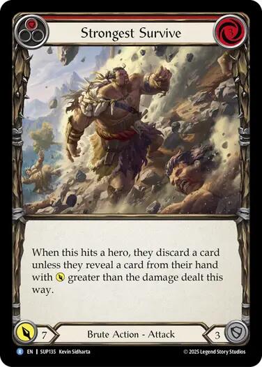 Strongest Survive (Red) [SUP135] (Super Slam)  Rainbow Foil | Gamers Paradise