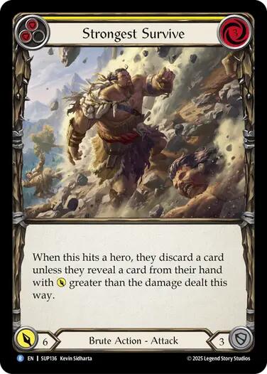 Strongest Survive (Yellow) [SUP136] (Super Slam)  Rainbow Foil | Gamers Paradise
