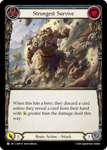 Strongest Survive (Blue) [SUP137] (Super Slam)  Rainbow Foil | Gamers Paradise