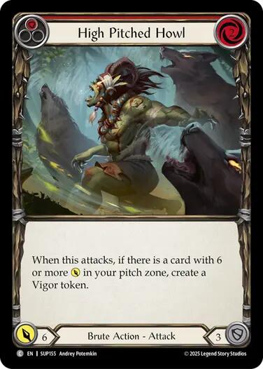 High Pitched Howl (Red) [SUP155] (Super Slam)  Rainbow Foil | Gamers Paradise