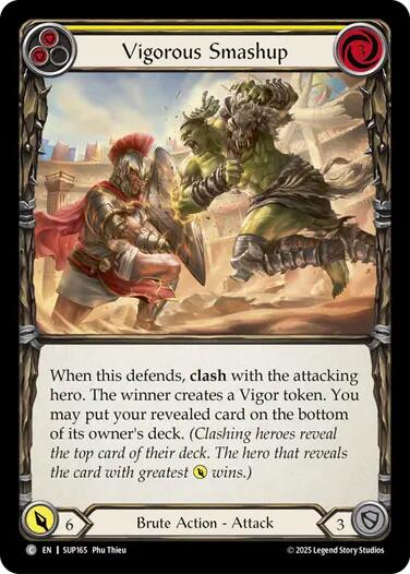 Vigorous Smashup (Yellow) [SUP165] (Super Slam)  Rainbow Foil | Gamers Paradise