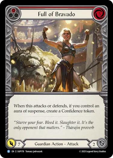 Full of Bravado (Red) [SUP178] (Super Slam)  Rainbow Foil | Gamers Paradise