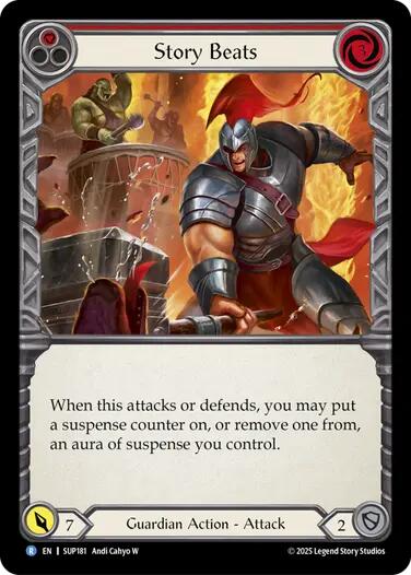 Story Beats (Red) [SUP181] (Super Slam)  Rainbow Foil | Gamers Paradise