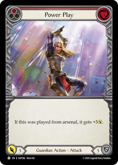 Power Play (Red) [SUP186] (Super Slam)  Rainbow Foil | Gamers Paradise