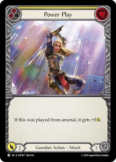 Power Play (Yellow) [SUP187] (Super Slam)  Rainbow Foil | Gamers Paradise