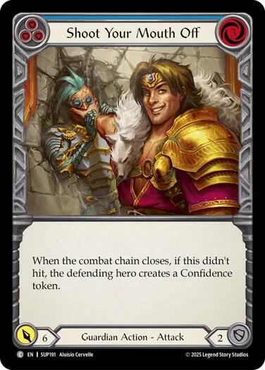 Shoot Your Mouth Off (Blue) [SUP191] (Super Slam)  Rainbow Foil | Gamers Paradise