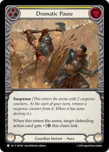 Dramatic Pause (Yellow) [SUP199] (Super Slam)  Rainbow Foil | Gamers Paradise