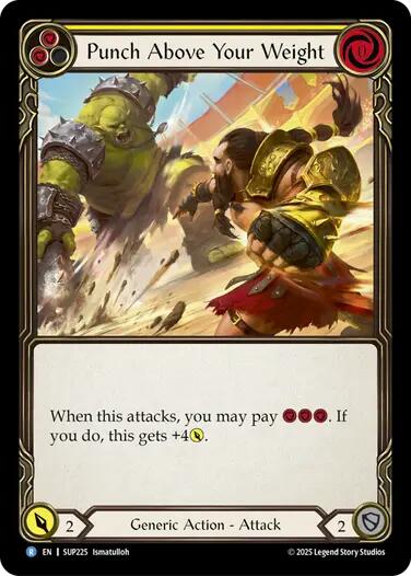 Punch Above Your Weight (Yellow) [SUP225] (Super Slam)  Rainbow Foil | Gamers Paradise