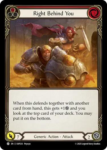 Right Behind You (Red) [SUP233] (Super Slam)  Rainbow Foil | Gamers Paradise