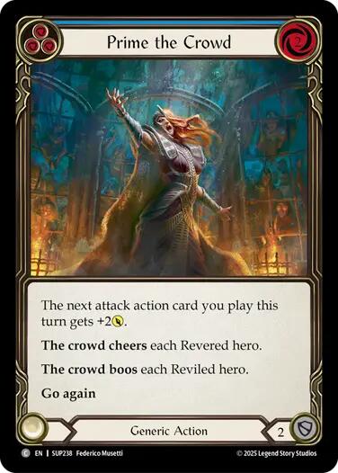 Prime the Crowd (Blue) [SUP238] (Super Slam)  Rainbow Foil | Gamers Paradise