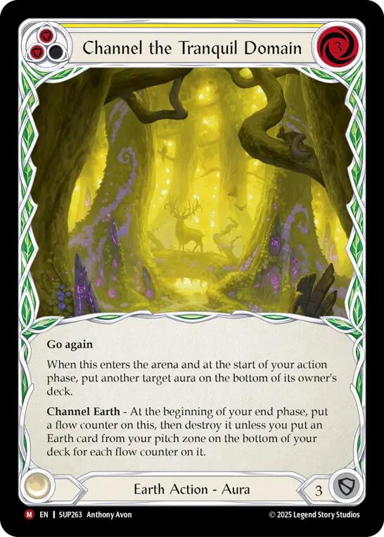 Channel the Tranquil Domain (Extended Art Cold Foil) [SUP263] (Super Slam)  Cold Foil | Gamers Paradise