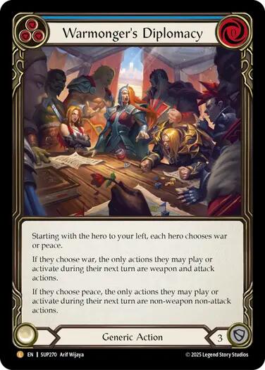 Warmonger's Diplomacy (Cold Foil) [SUP270] (Super Slam)  Cold Foil | Gamers Paradise