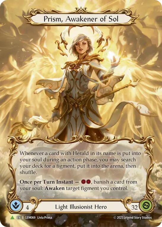 Prism, Awakener of Sol (Marvel Cold Foil) [GEM069] (GEM Pack 3)  Cold Foil | Gamers Paradise