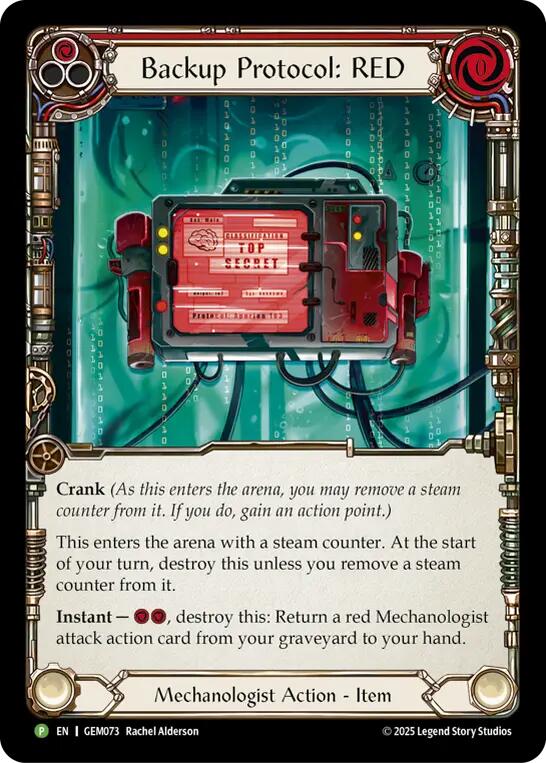 Backup Protocol: RED [GEM073] (GEM Pack 3)  Cold Foil | Gamers Paradise