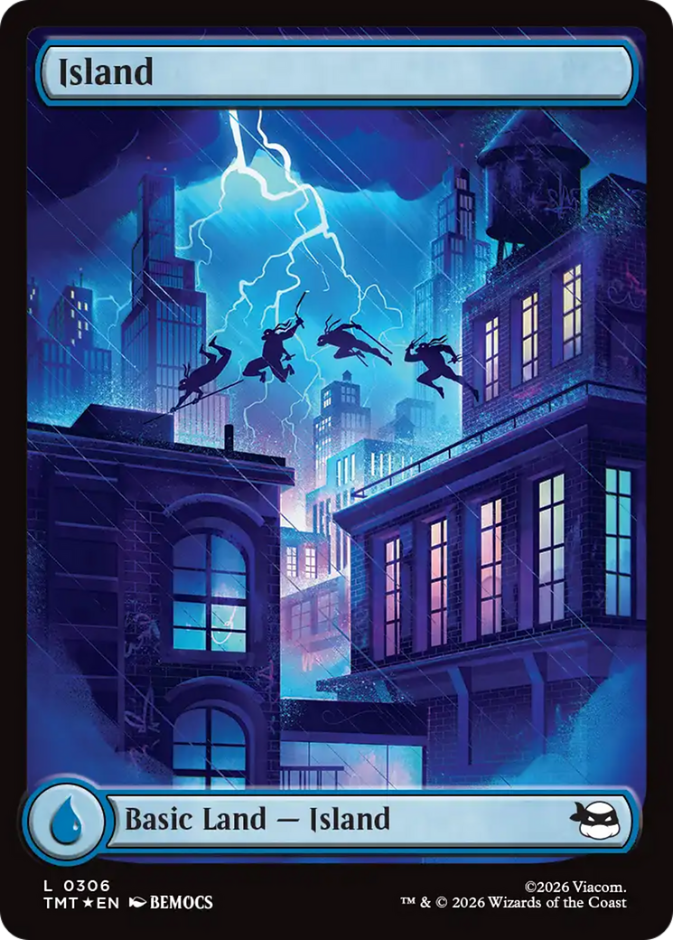 Island (0306) (Surge Foil) [Teenage Mutant Ninja Turtles] | Gamers Paradise