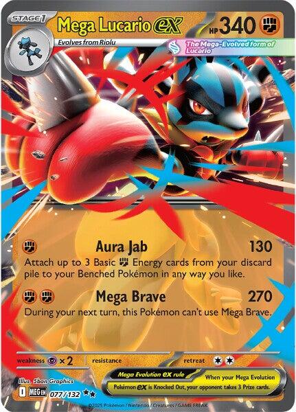 Mega Lucario ex (077/132) [Mega Evolution: Base Set] | Gamers Paradise