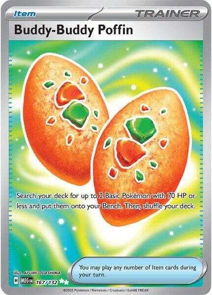 Buddy-Buddy Poffin (167/132) [Mega Evolutions: Base Set] | Gamers Paradise