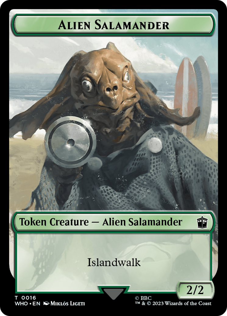 Dalek // Alien Salamander Double-Sided Token [Doctor Who Tokens] | Gamers Paradise