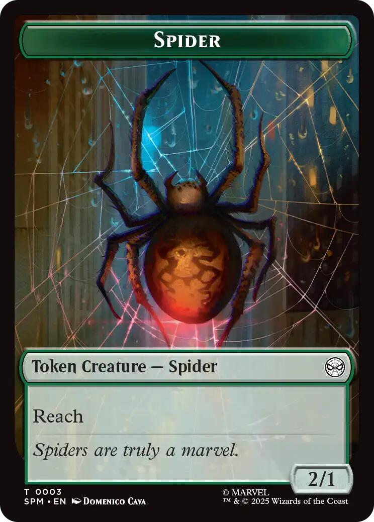 Spider // Food Double-Sided Token [Marvel's Spider-Man Tokens] | Gamers Paradise