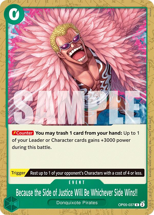 Because the Side of Justice Will Be Whichever Side Wins!! (Tournament Pack 2025 Vol. 4) [One Piece Promotion Cards] | Gamers Paradise