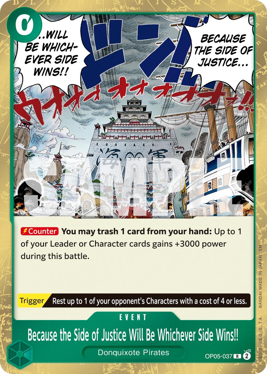 Because the Side of Justice Will Be Whichever Side Wins!! (Reprint) [Premium Booster -The Best- Vol. 2] | Gamers Paradise