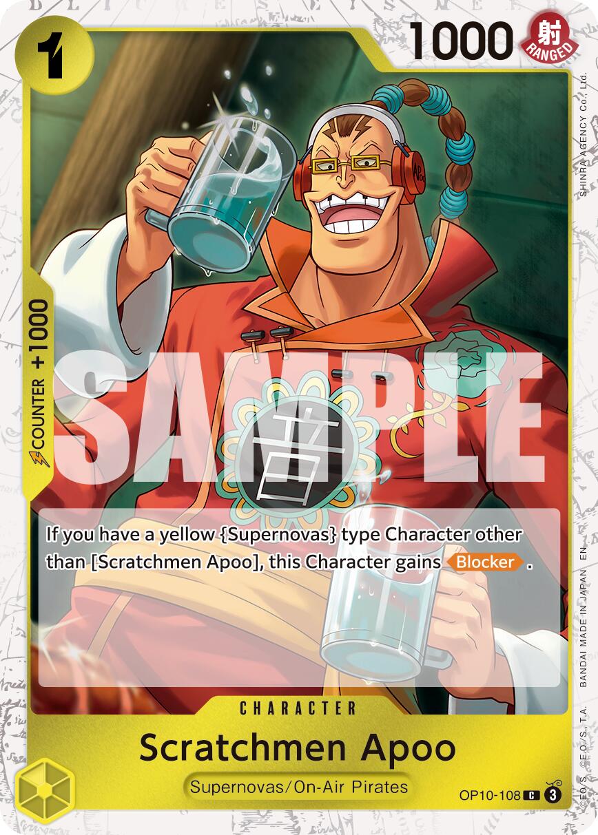 Scratchmen Apoo (OP10-108) (Pirate Foil) [Premium Booster -The Best- Vol. 2] | Gamers Paradise