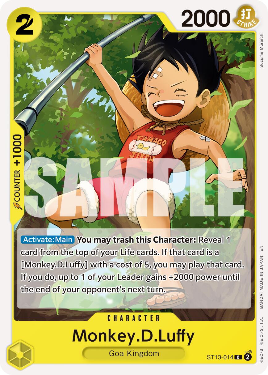 Monkey.D.Luffy (ST13-014) (Reprint) [Premium Booster -The Best- Vol. 2] | Gamers Paradise