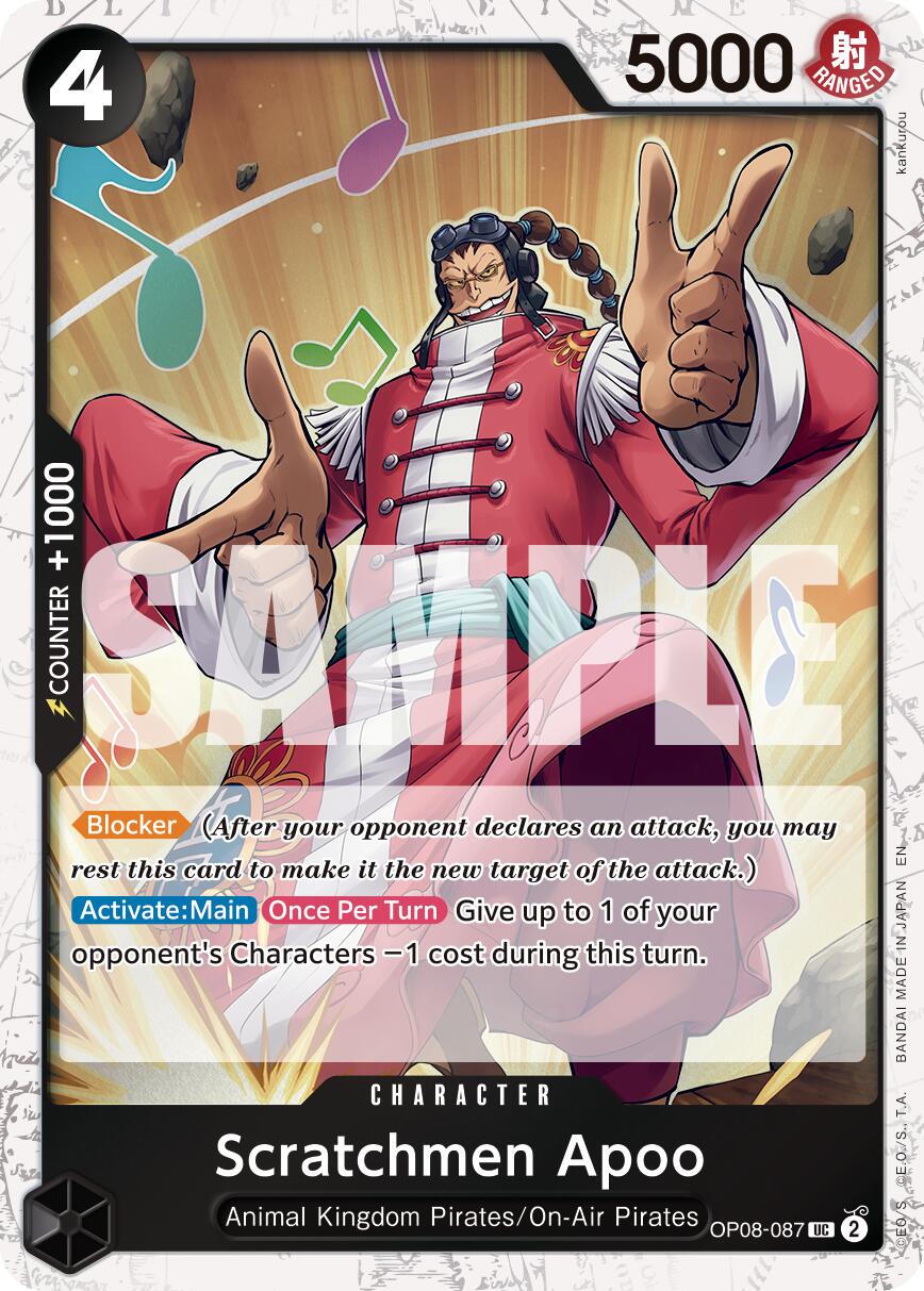 Scratchmen Apoo (OP08-087) (Pirate Foil) [Premium Booster -The Best- Vol. 2] | Gamers Paradise