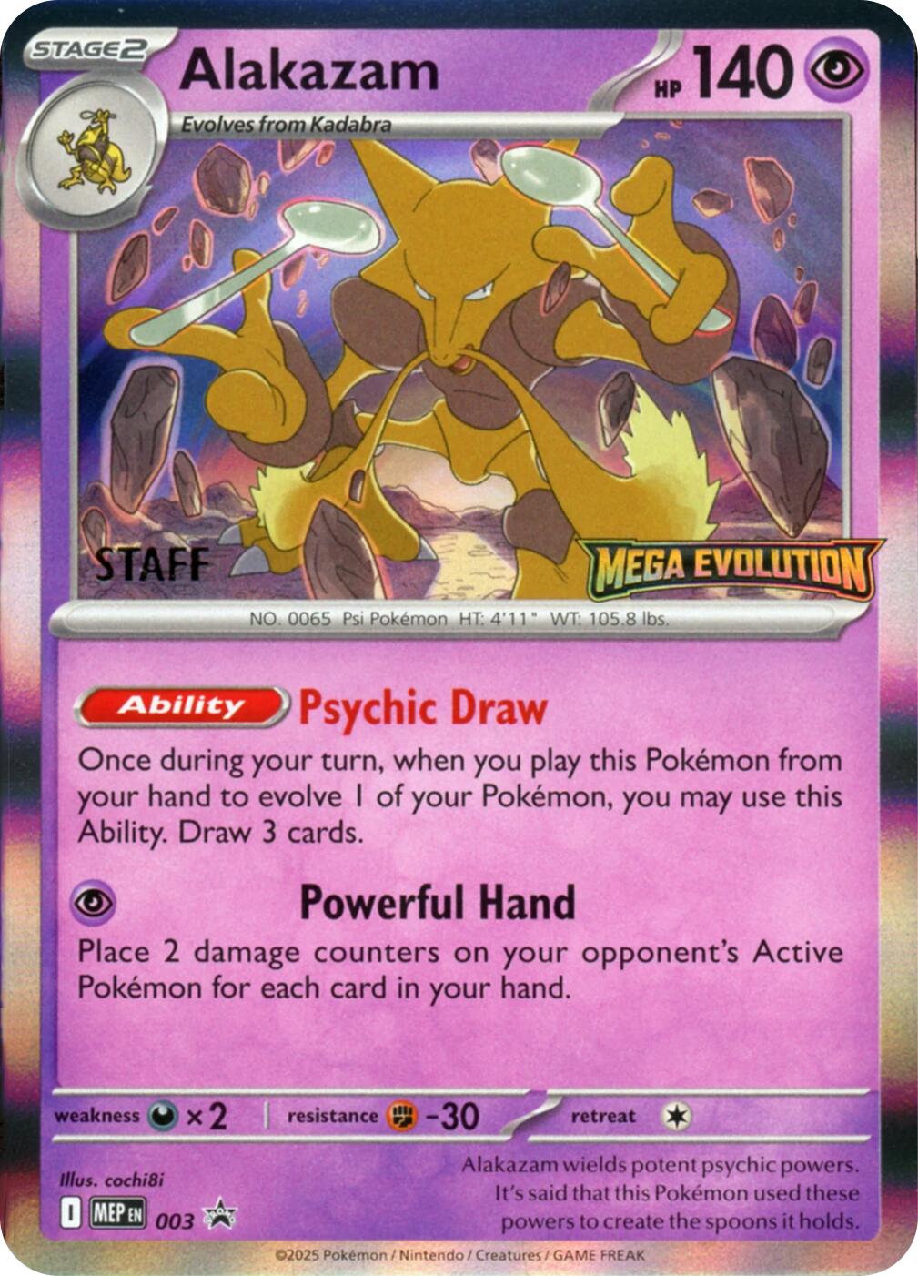 Alakazam (003) (Staff) [Mega Evolutions Promo] | Gamers Paradise