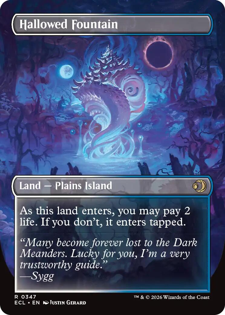 Hallowed Fountain (Borderless) [Lorwyn Eclipsed] | Gamers Paradise