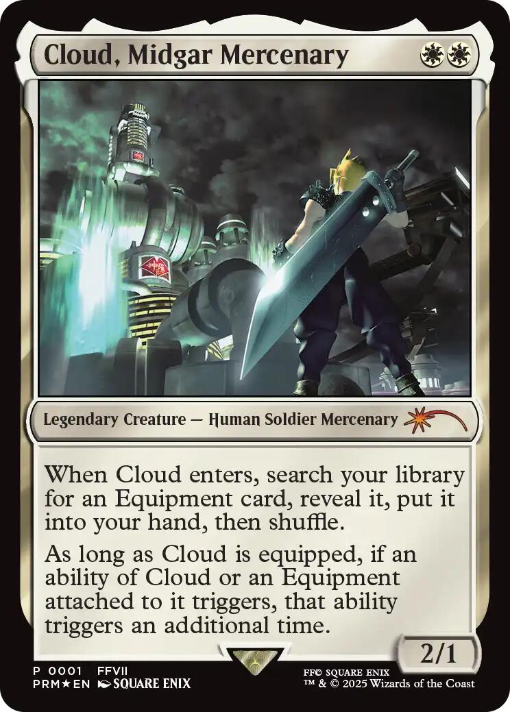 Cloud, Midgar Mercenary (Borderless) [Pro Tour Promos] | Gamers Paradise