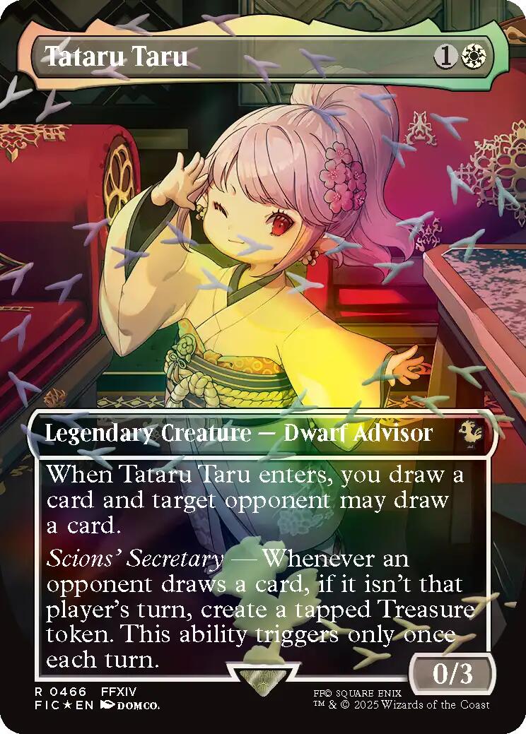 Tataru Taru (Borderless) (Chocobo Track Foil) [FINAL FANTASY Commander] | Gamers Paradise