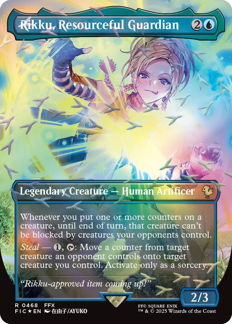 Rikku, Resourceful Guardian (Borderless) (Chocobo Track Foil) [FINAL FANTASY Commander] | Gamers Paradise