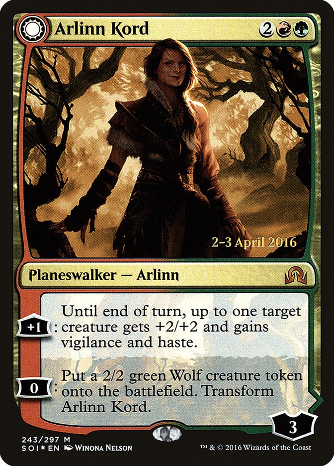 Arlinn Kord // Arlinn, Embraced by the Moon [Shadows over Innistrad Prerelease Promos] | Gamers Paradise