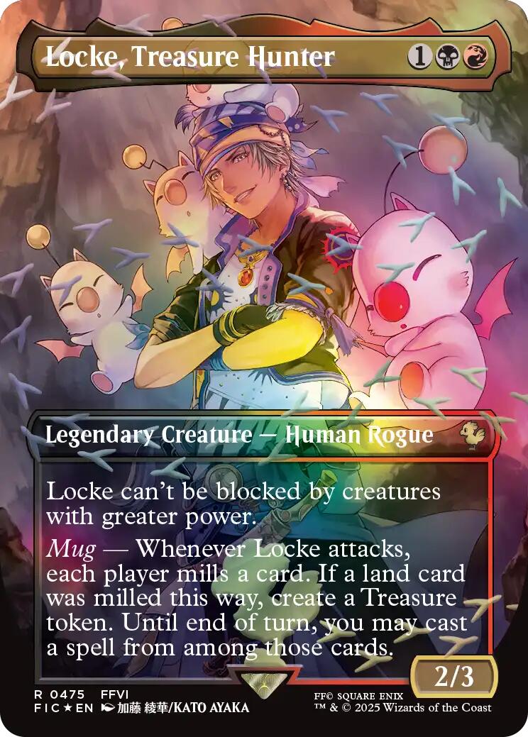 Locke, Treasure Hunter (Borderless) (Chocobo Track Foil) [FINAL FANTASY Commander] | Gamers Paradise