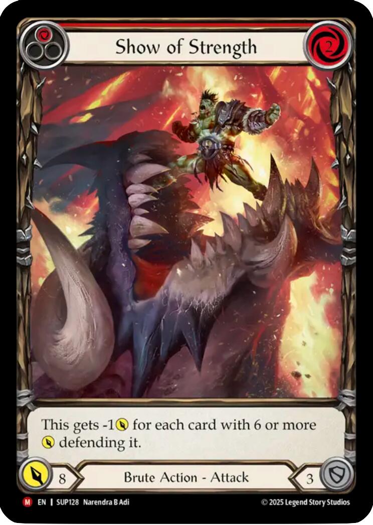 Show of Strength (Extended Art) [SUP128] (Super Slam)  Cold Foil | Gamers Paradise