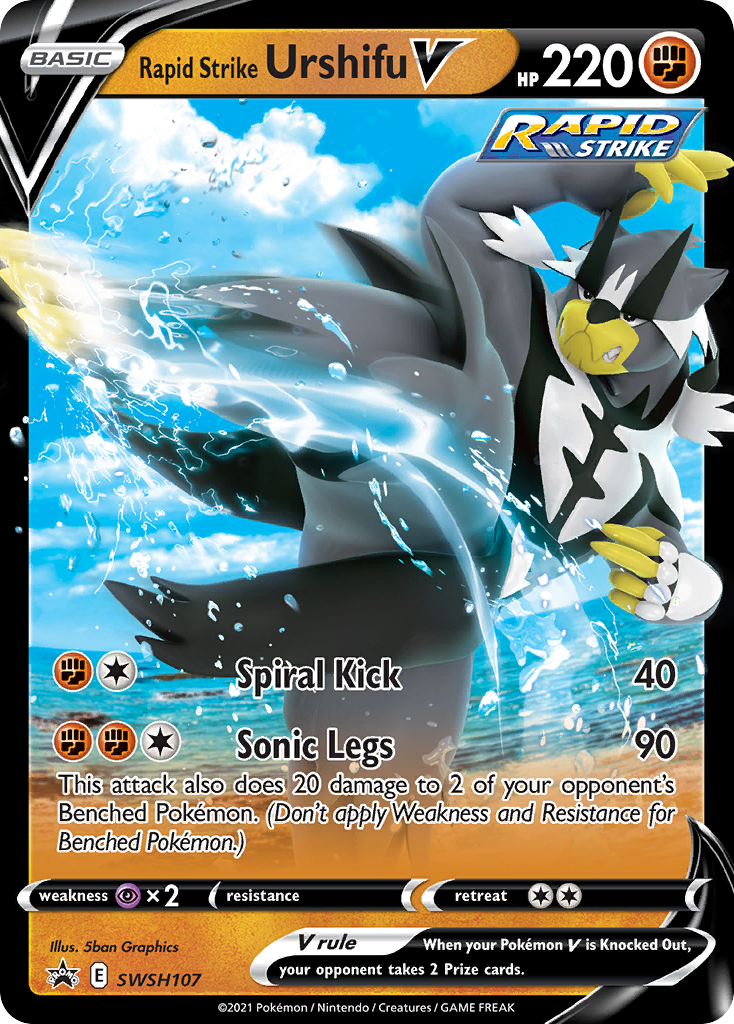 Rapid Strike Urshifu V (SWSH107) [Sword & Shield: Black Star Promos] | Gamers Paradise