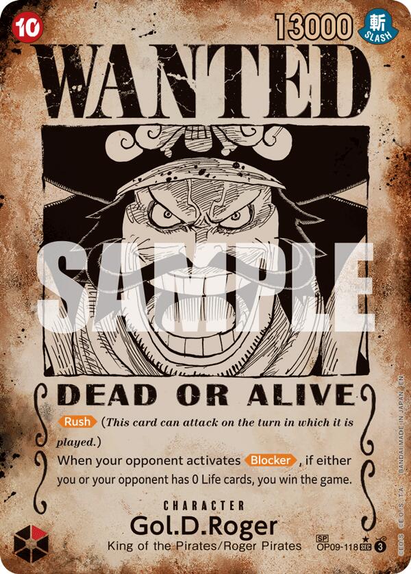 Gol.D.Roger (OP09-118) (SP) (Wanted Poster) [Carrying On His Will] | Gamers Paradise