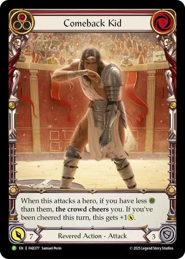 Comeback Kid (Red) [FAB377] (Promo)  Rainbow Foil | Gamers Paradise