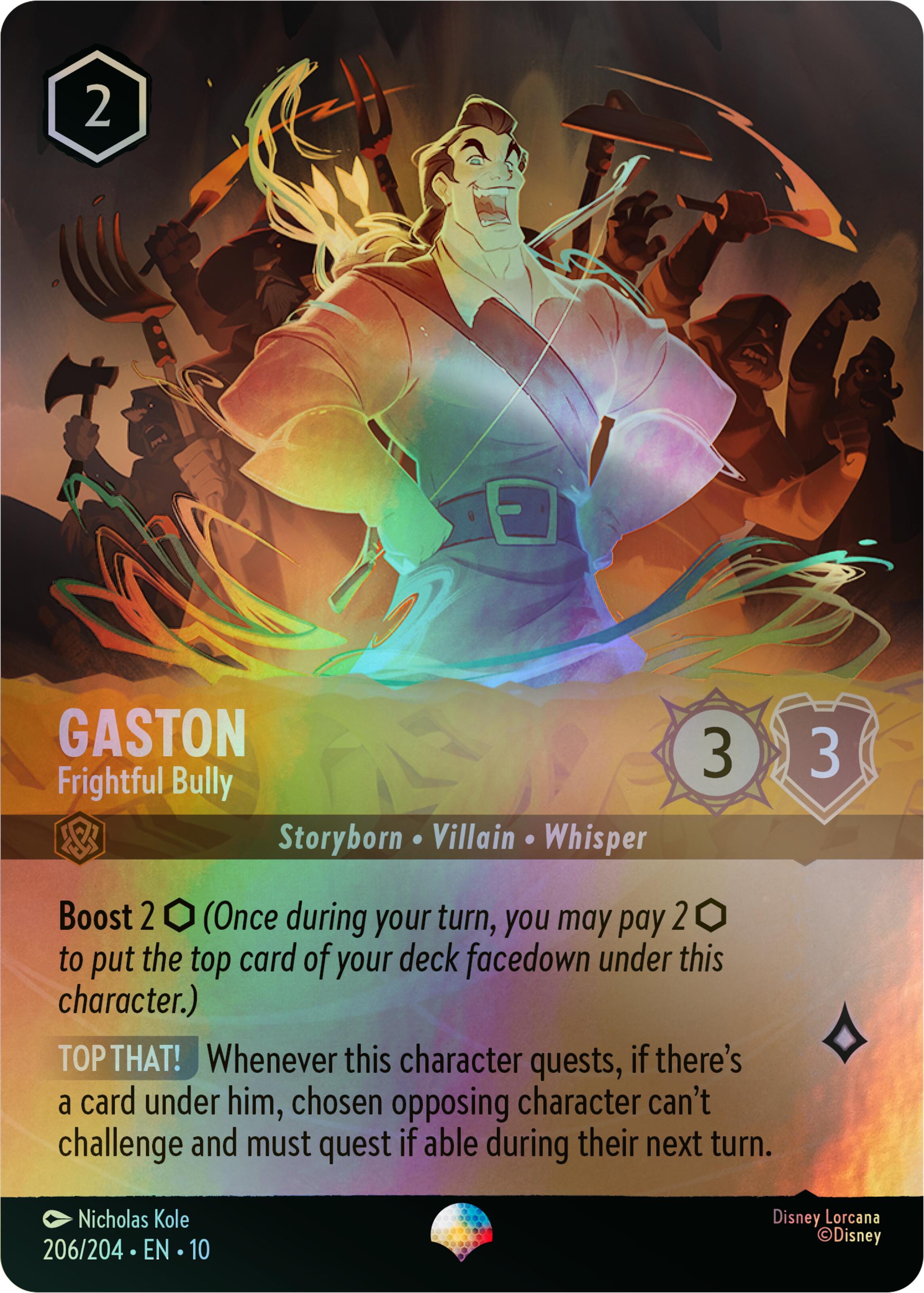 Gaston - Frightful Bully (Epic) (206/204) [Whispers in the Well] | Gamers Paradise