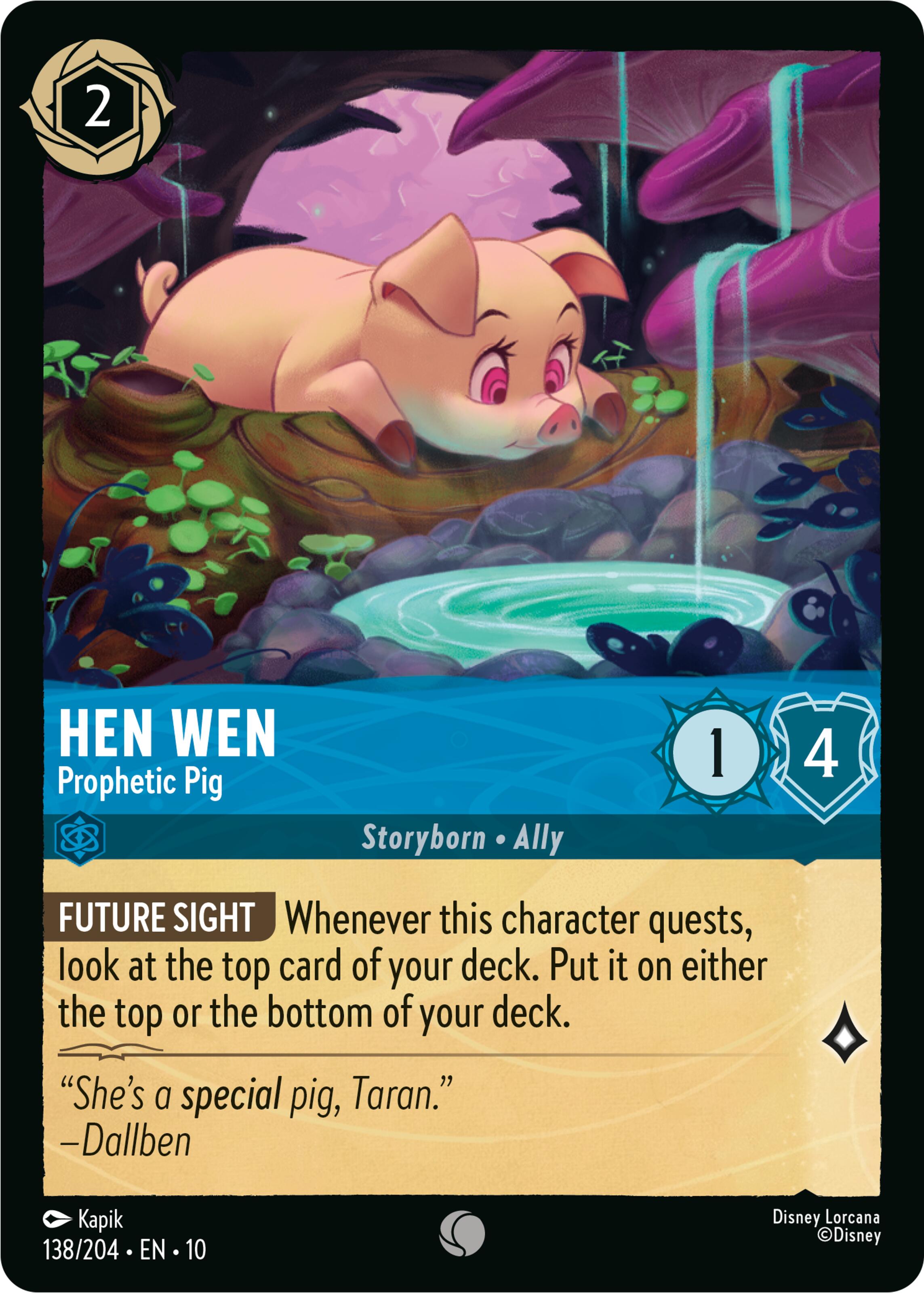 Hen Wen - Prophetic Pig (138/204) [Whispers in the Well] | Gamers Paradise